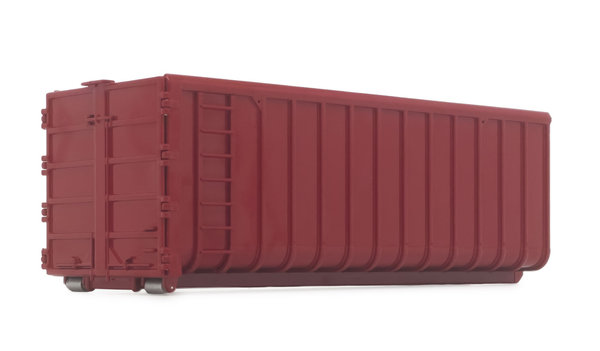 Hakenlift-Container 40m3 in rot